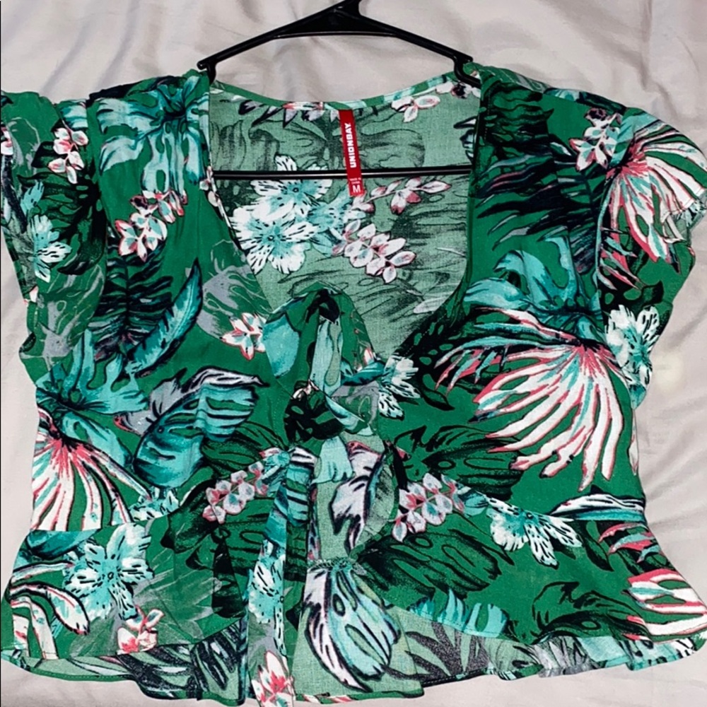 flower pattern crop top